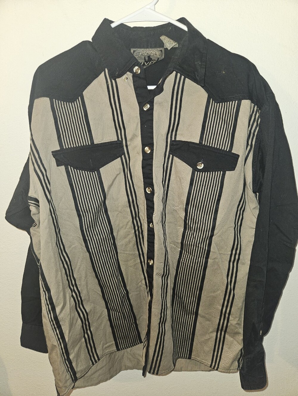 Spindle River Mens 100% Cotton Button Up Shirt Size L